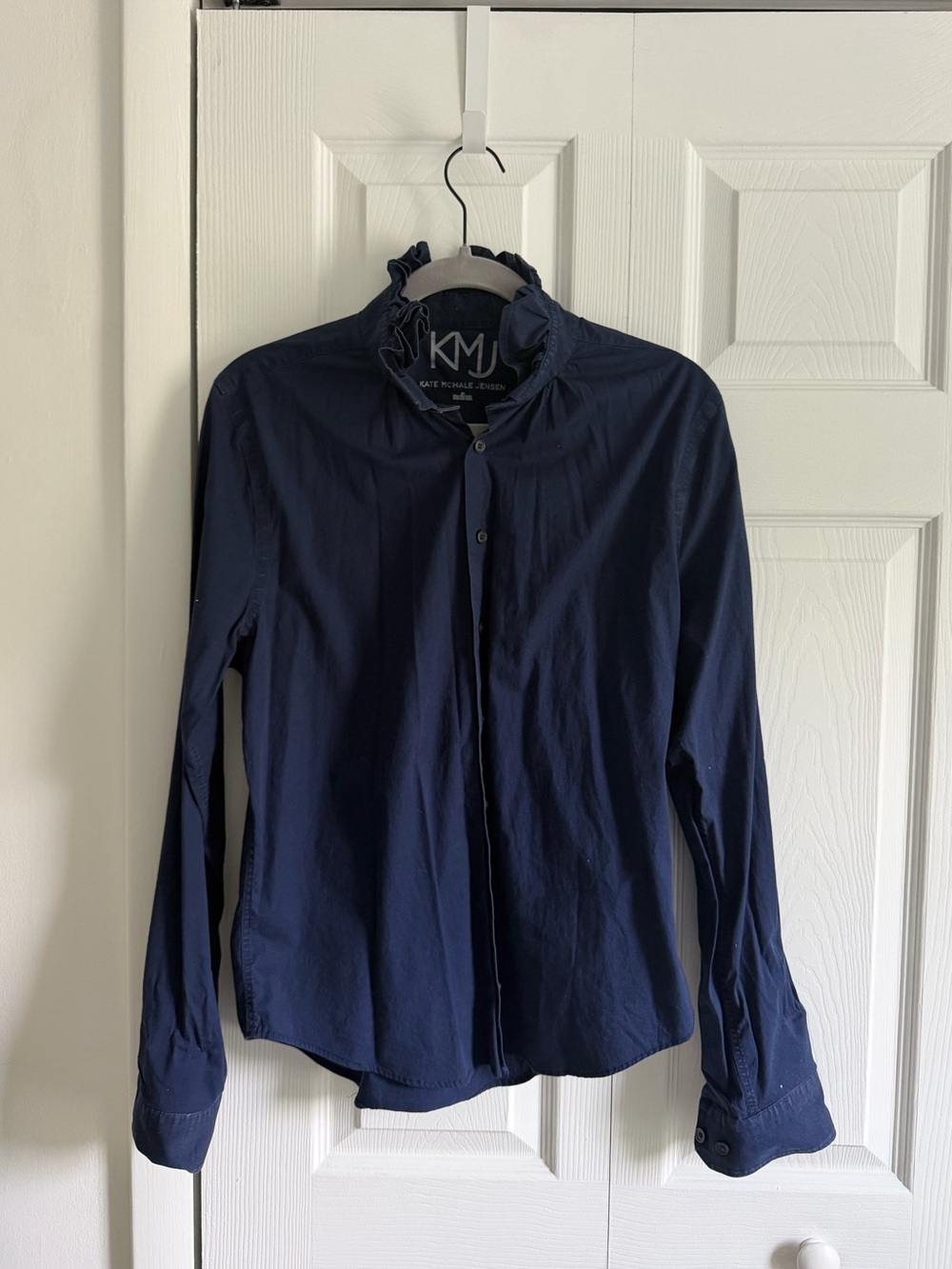 Kate Mchale Jensen Navy Blue Long Sleeve Button Down